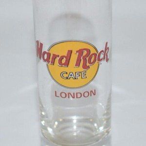 Hard Rock Cafe 4" Tall Shot Cordial Glass Red Letter London